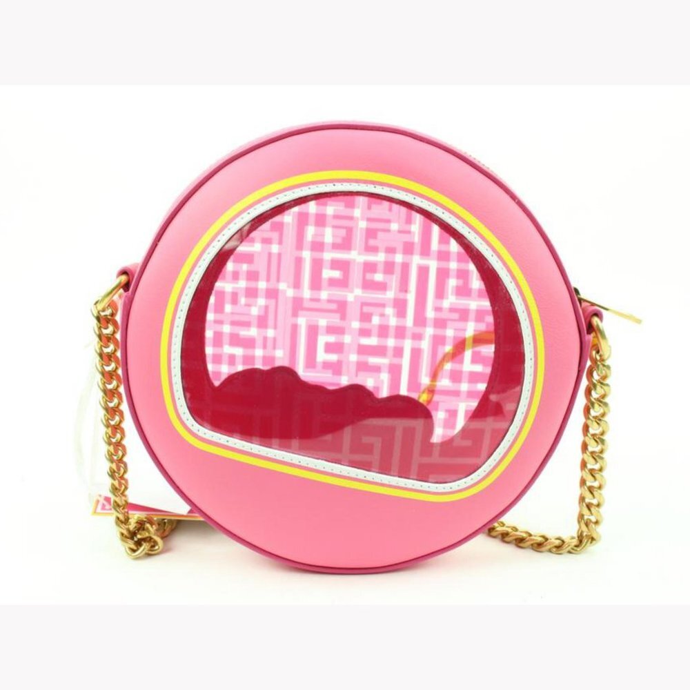 Balmain Barbie Translucent Pink Disco Round Crossbody Bag 1BM318